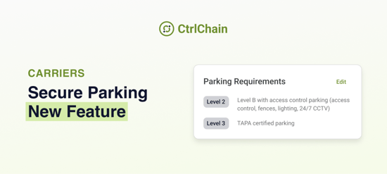 New Feature - Secure Parking