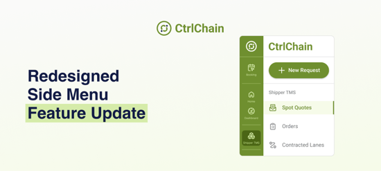 Feature Update - Redesigned side menu