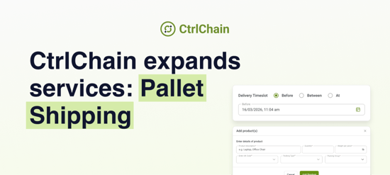 CtrlChain expands services: Pallet Shipping