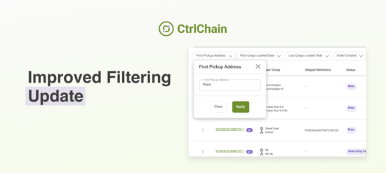 Updated Feature - Improved filtering