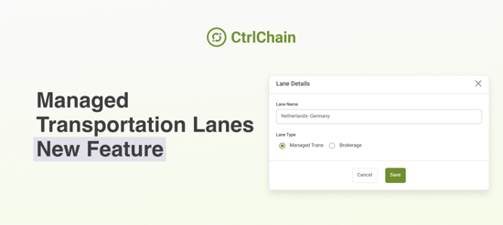 New Feature - Managed Transportation Lanes